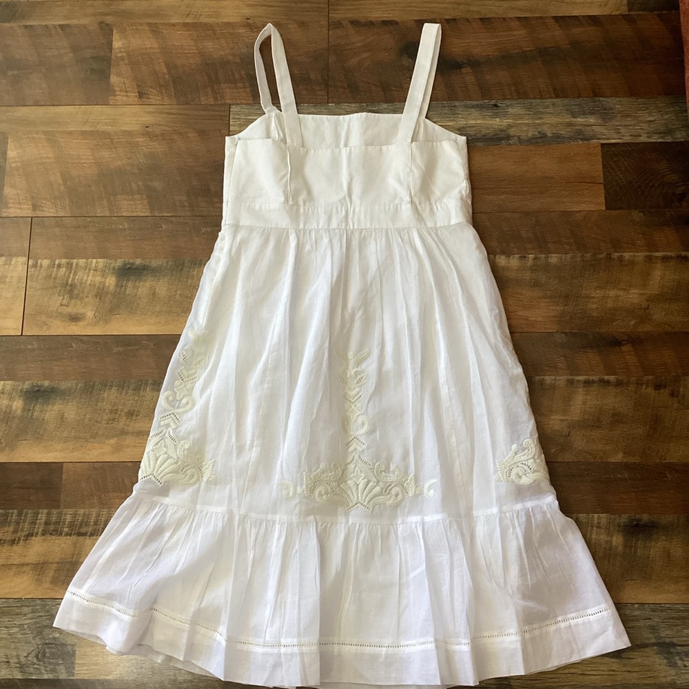 Vinyard Vines Beachy Embroidered White Dress Romantic Feminine - Picture 3 of 11